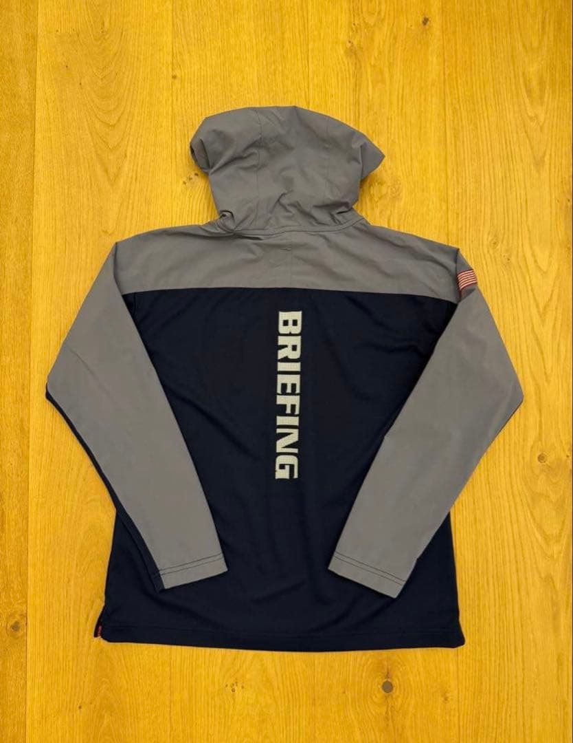 BRIEFING フード付きジャケット ネイビー/グレー