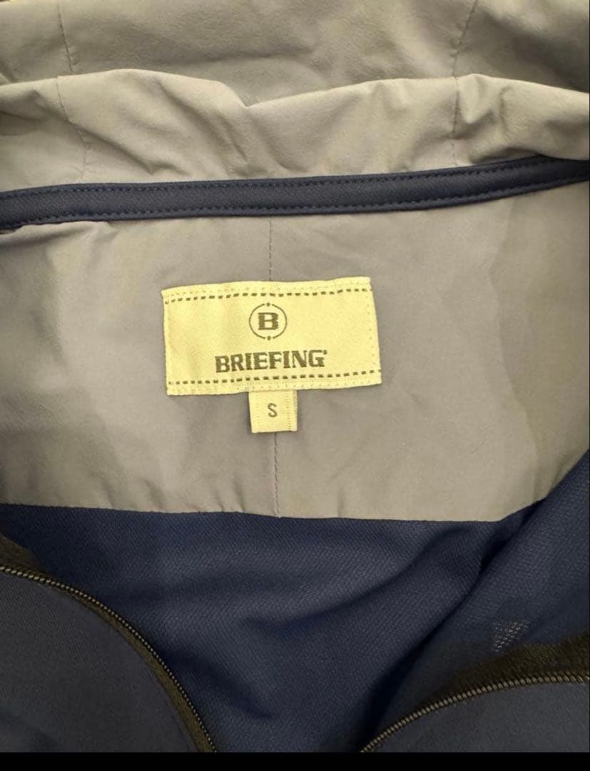 BRIEFING フード付きジャケット ネイビー/グレー