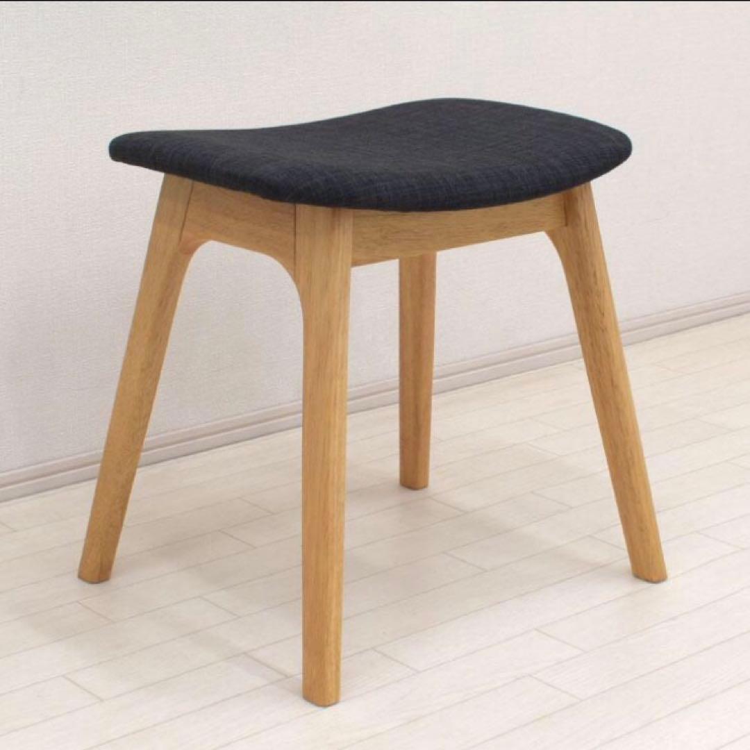 木製スツール2脚セット／北欧デザイン＊モダン