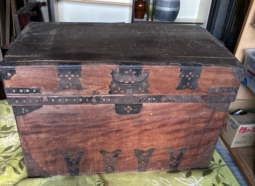 時代物　衣装箱　古民具　木箱　李朝風