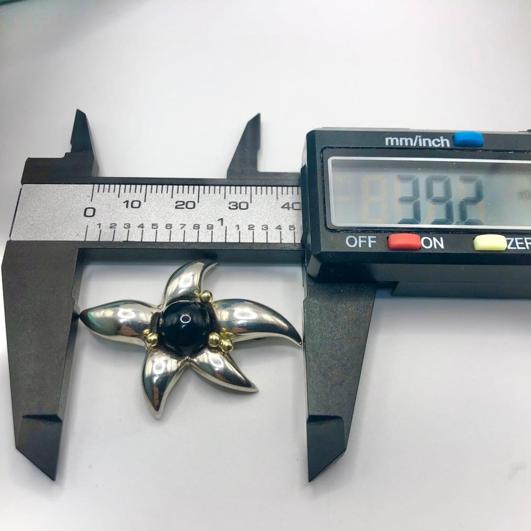 希少 ティファニー ファイヤーワークス ブローチ 925×750 オニキス 美品