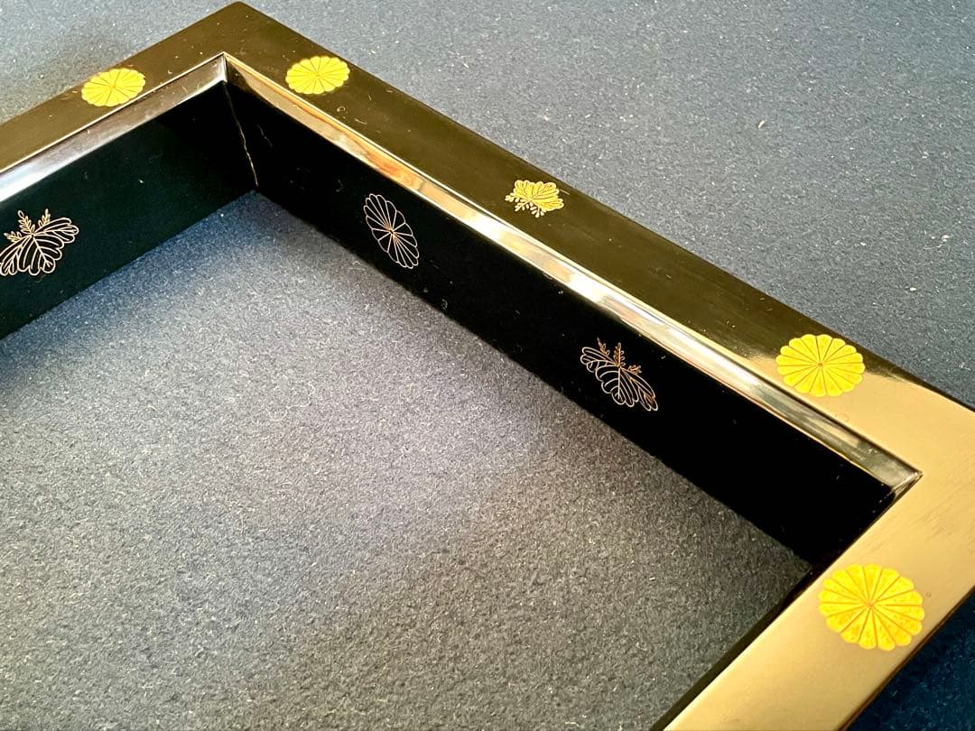 【美品 未使用】「母」 高台寺蒔絵 炉縁 静峰 志芸男 共箱 （20B①）