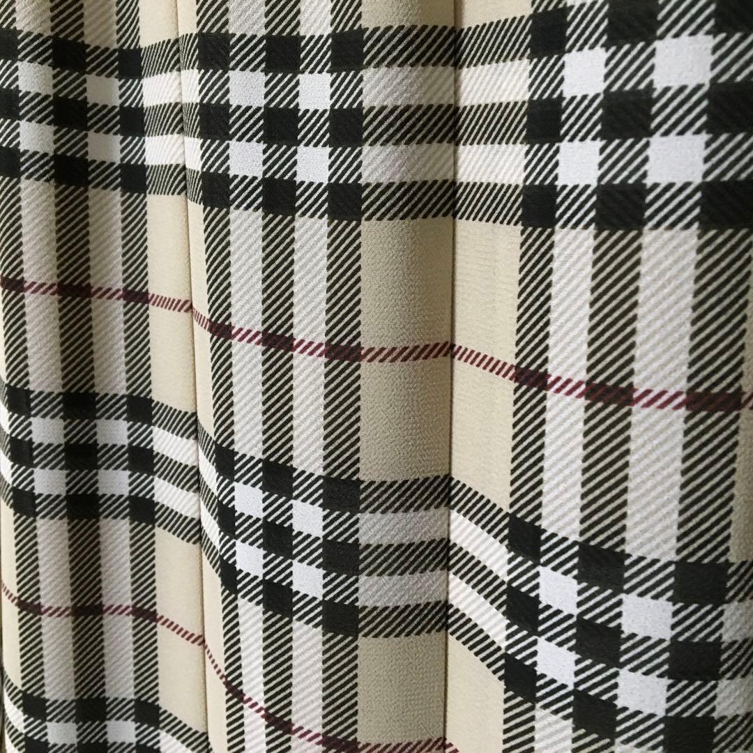 BURBERRY Londonノバチェック柄 薄手プリーツスカート 38 美品