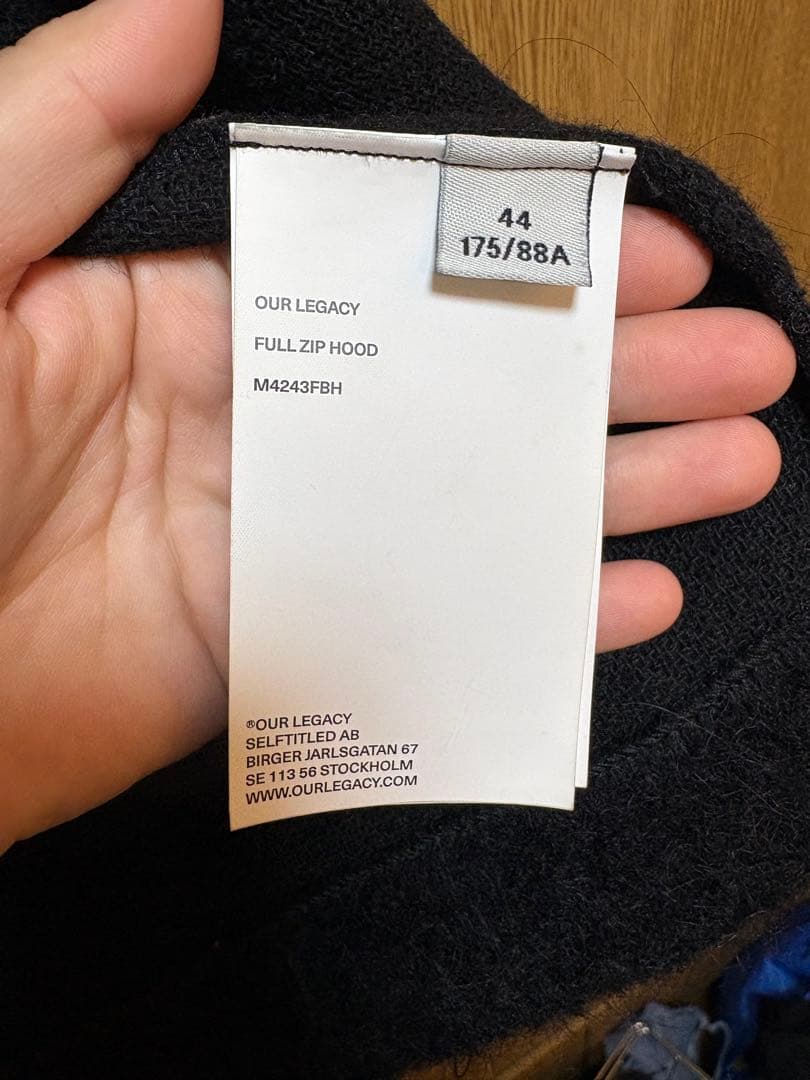 トップス our legacy FULL ZIP HOOD size44