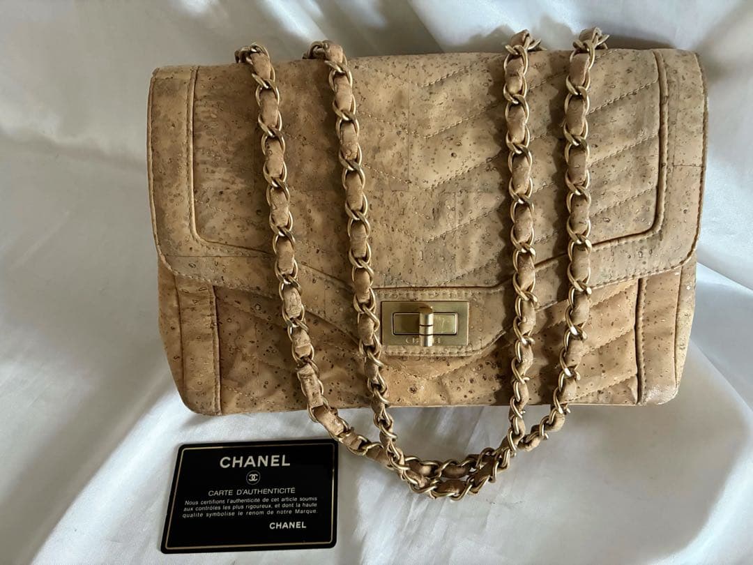 ゆりか様♡CHANEL 2.55 コルクレザー　Vステッチ　チェーンバッグ