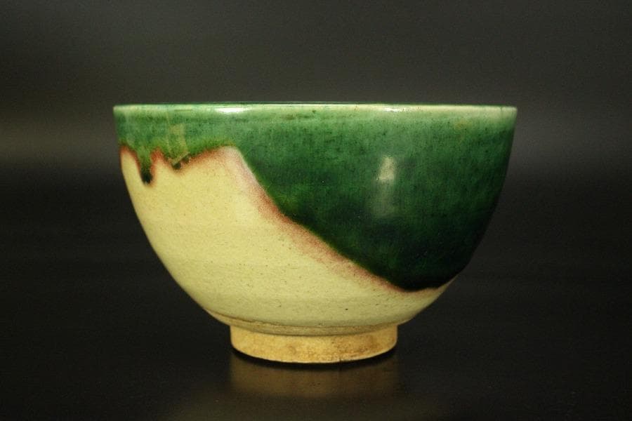 茶道具 織部掛茶碗 魯山人 煎茶 箱入 420