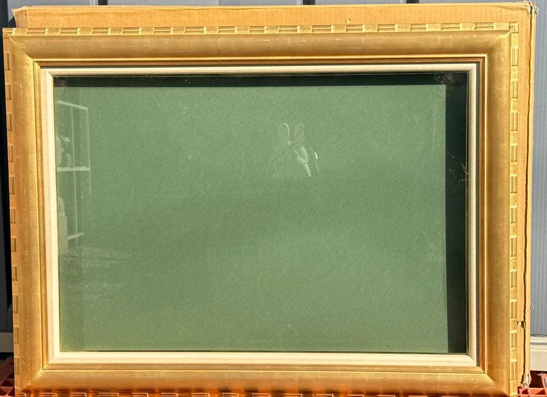 M20サイズ　 ゴールド木製油彩額縁 前面ガラス＆箱付き倉庫①1/5 送料込み