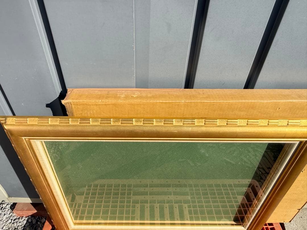 M20サイズ　 ゴールド木製油彩額縁 前面ガラス＆箱付き倉庫①1/5 送料込み