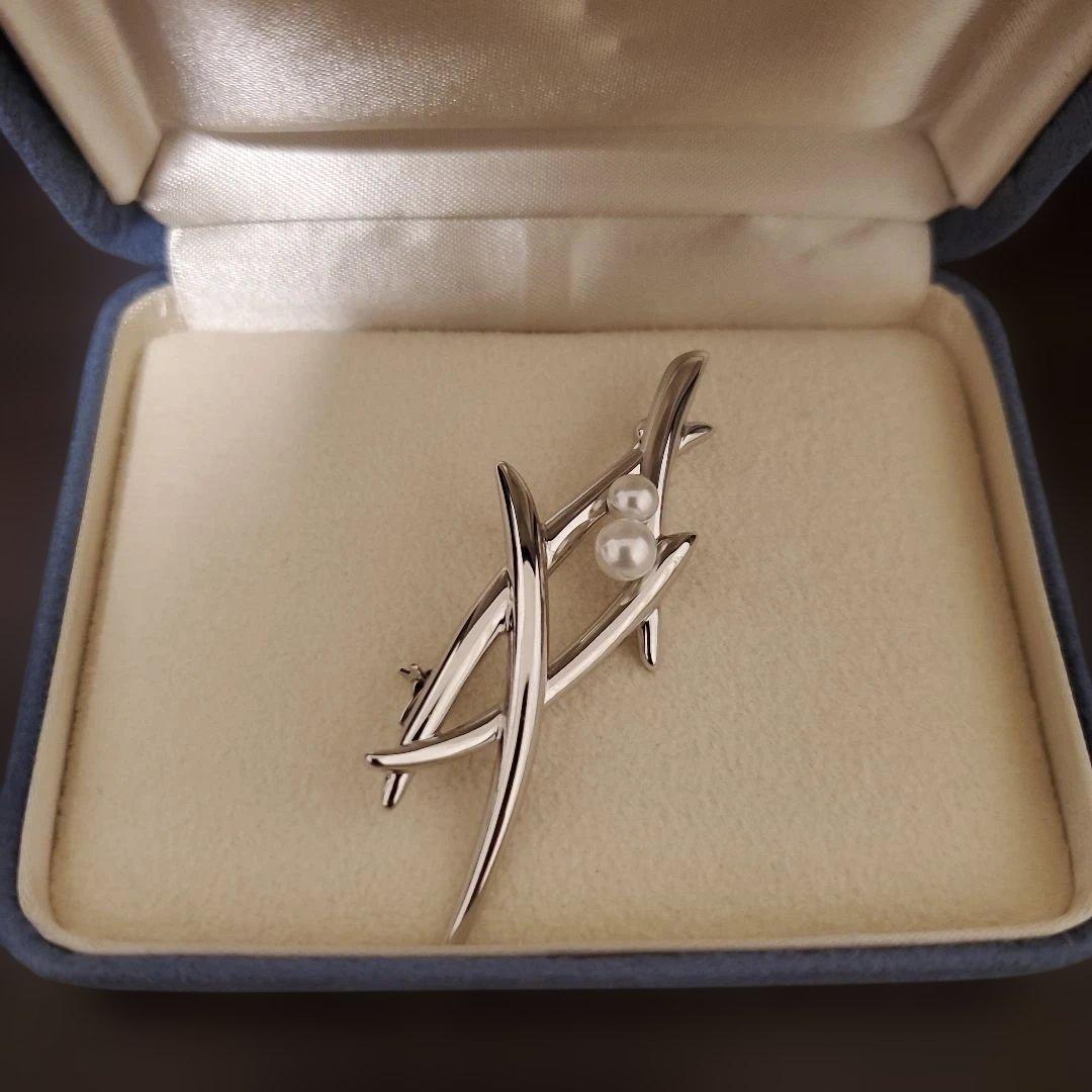 MIKIMOTO ミキモト　真珠　パール　ブローチ