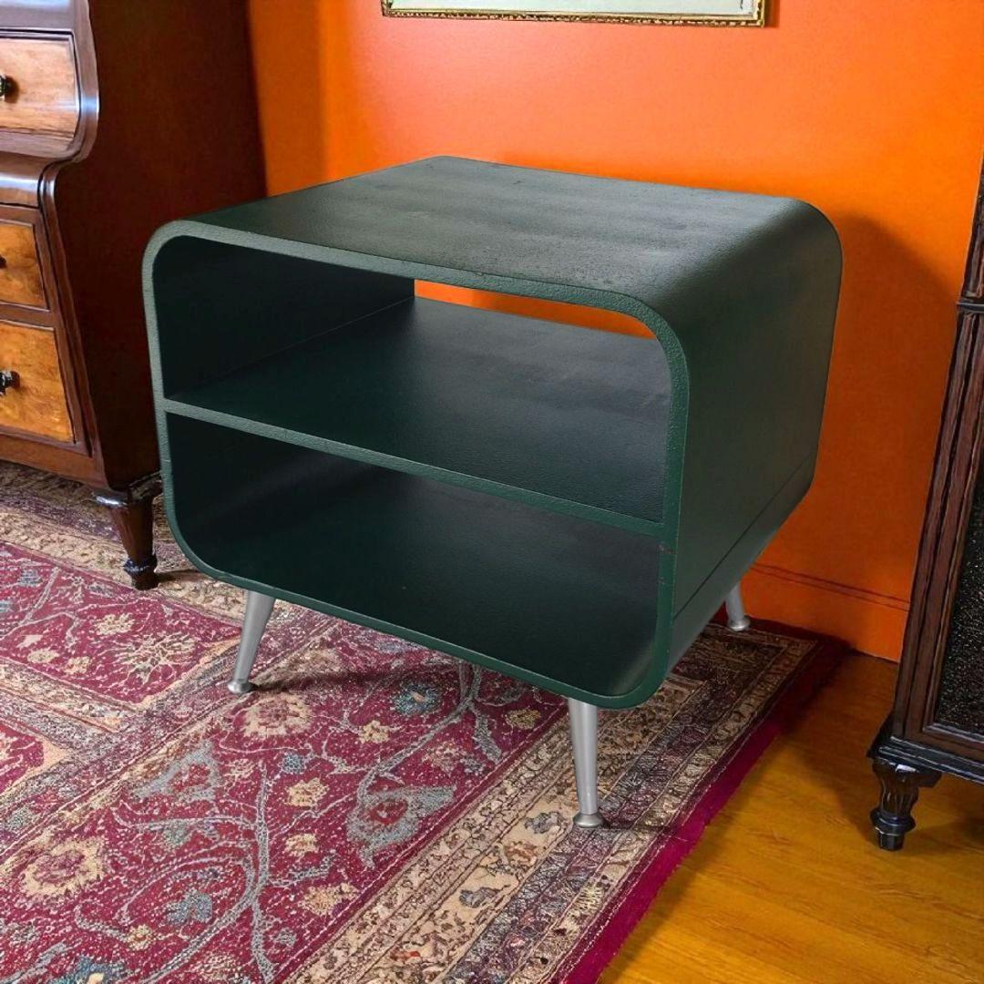 n*a様 【レア品】ダークグリーン サイドテーブル レトロ　昭和