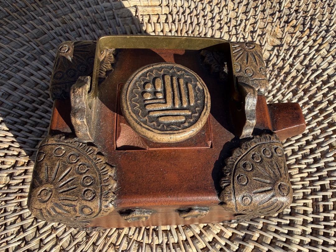 アンティーク　素敵な木製ボックス 中国茶　急須　Yixing Zisha