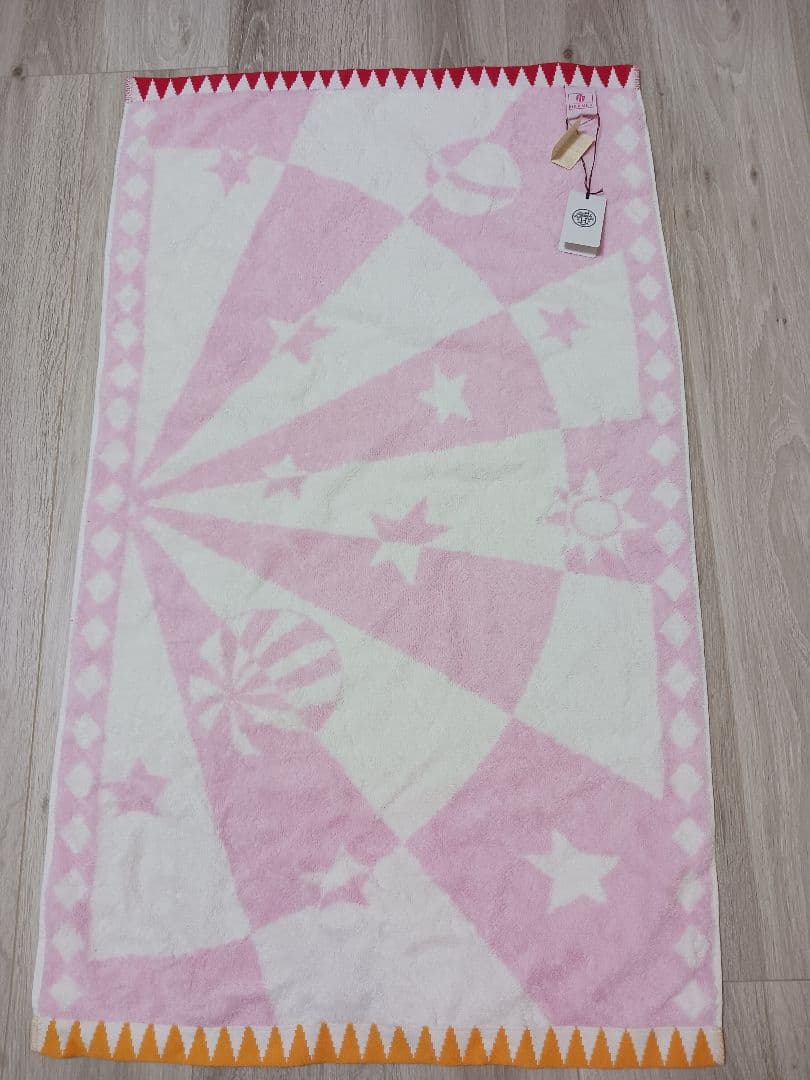 HERMESピンク サーカス バスタオル