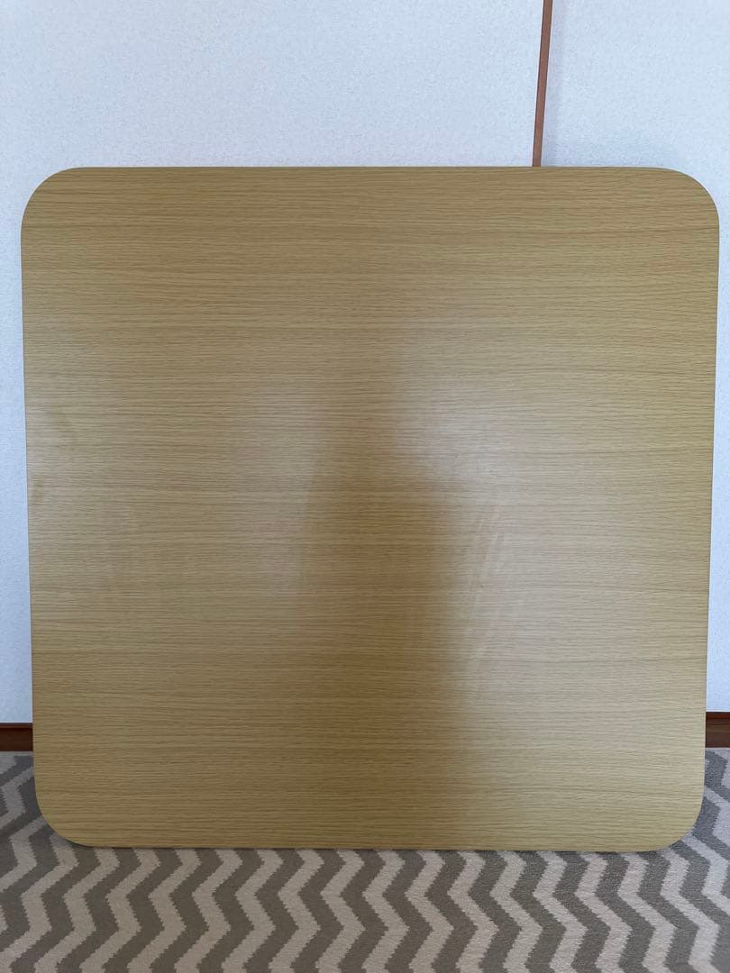 【美品】こ　正方形 フラットヒーター折れ脚こたつ　フラットモリス75x75cm