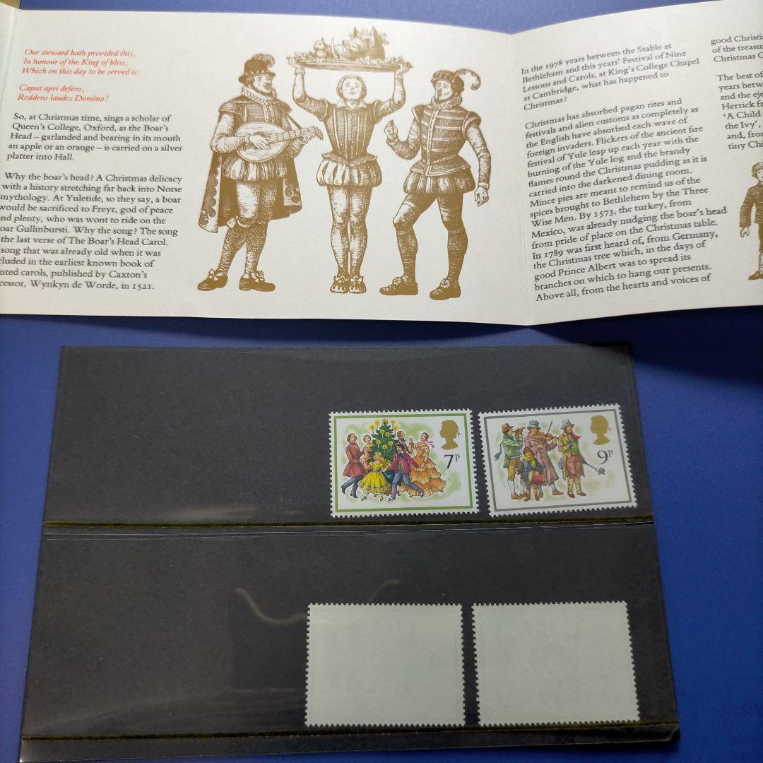 売約3285 外国切手 イギリス 1978.80年 クリスマス  切手パック