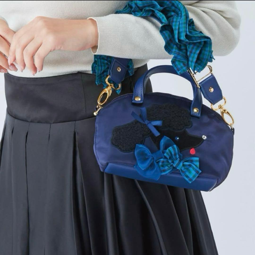 ファミリア　Bibiy コラボミニバッグ　ネイビー　familiar