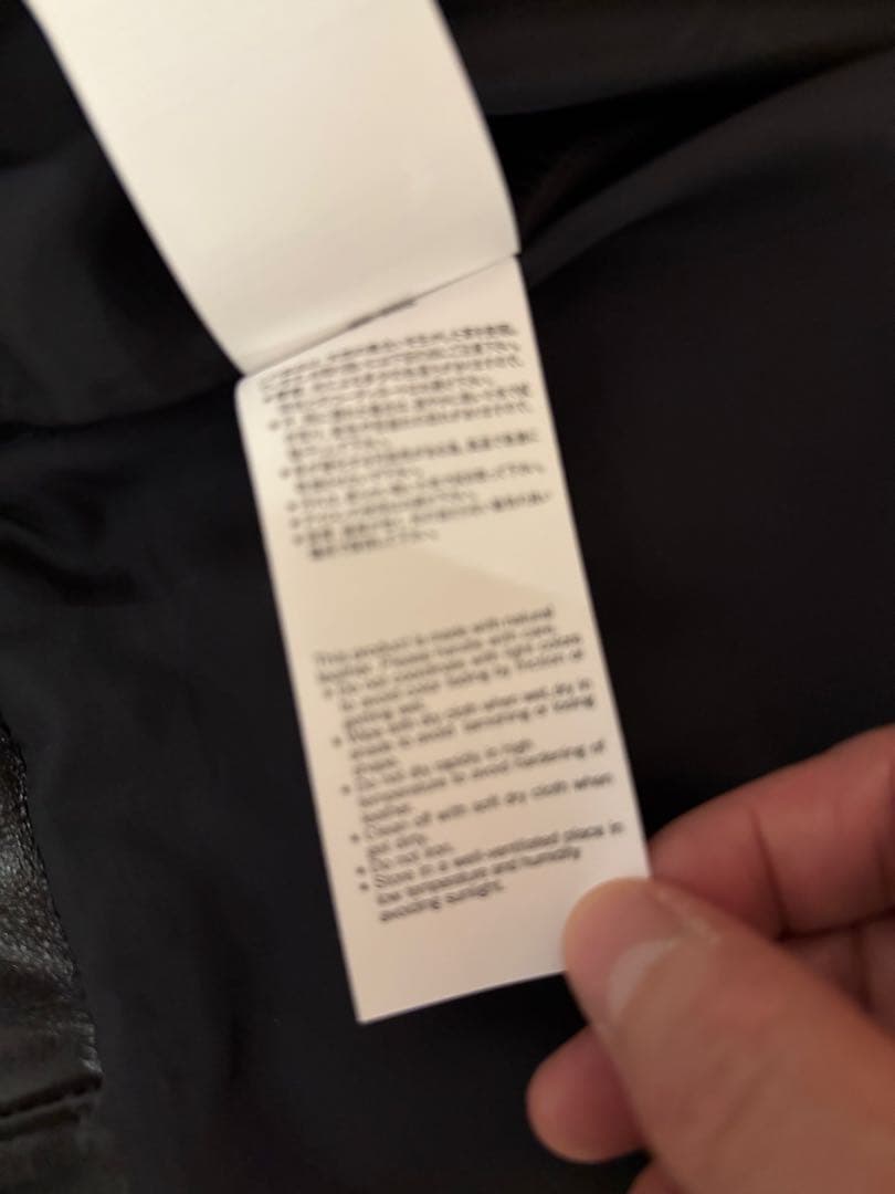 sacai シングルライダースジャケット ブラック カウハイド