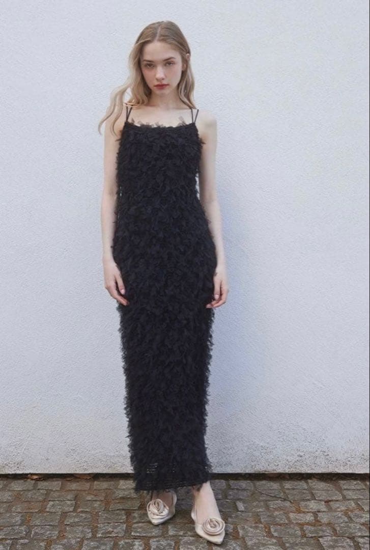 【Rosyluce】RIBBON TULLE CAMI DRESS