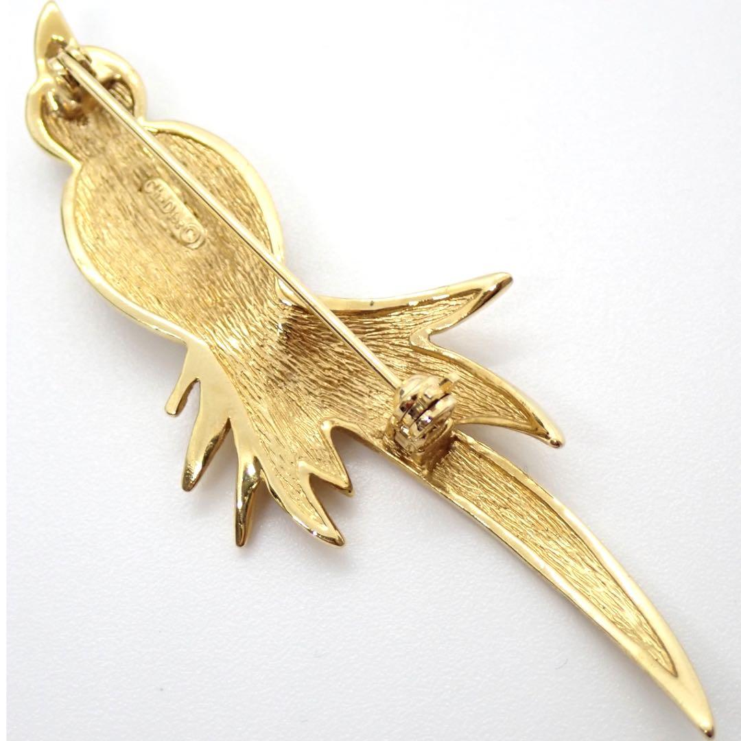 希少✨ Dior ブローチ ストーン 鳥 バード 動物 アニマル