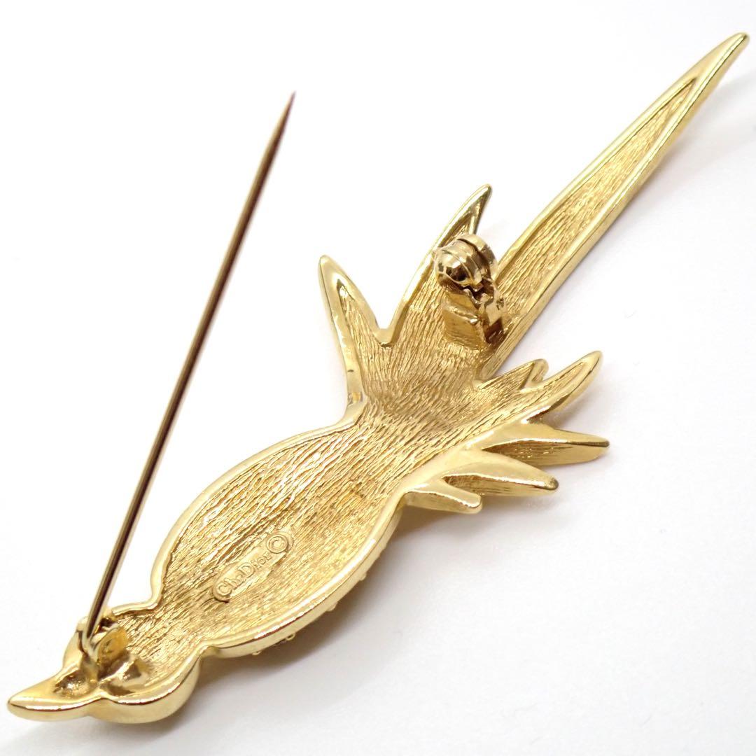 希少✨ Dior ブローチ ストーン 鳥 バード 動物 アニマル