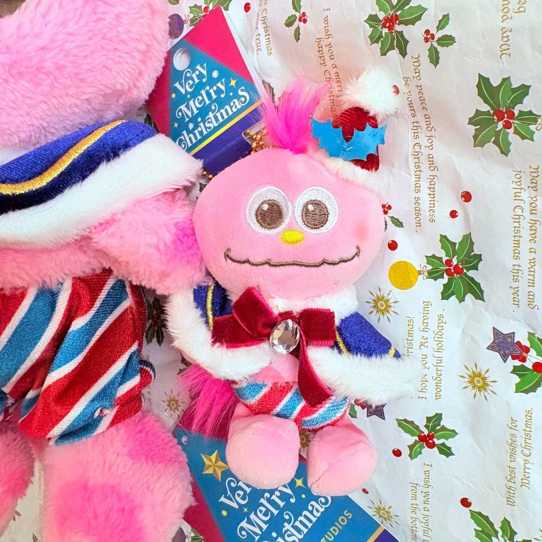 ユニバ　USJ セサミストリート　モッピー　ぬいぐるみ&キーチェーン