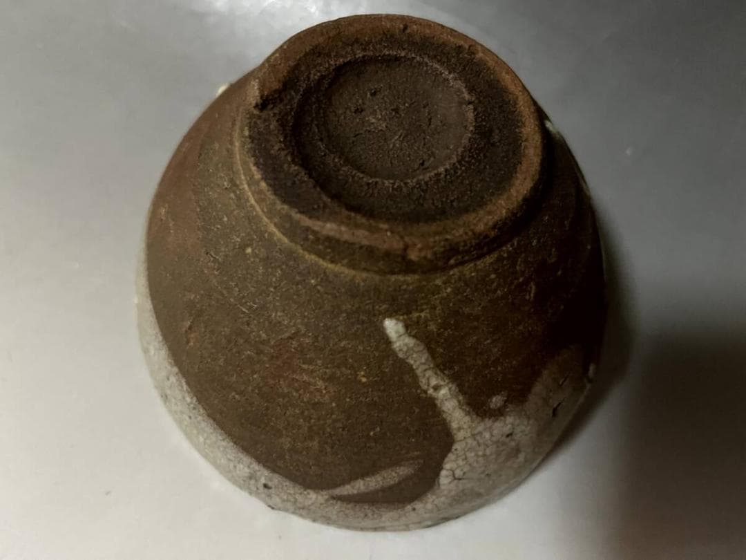 酒杯■古唐津 鯨皮 江戸期 古唐津名品 桐箱 書付有 酒器 酒杯 茶碗時代骨董■