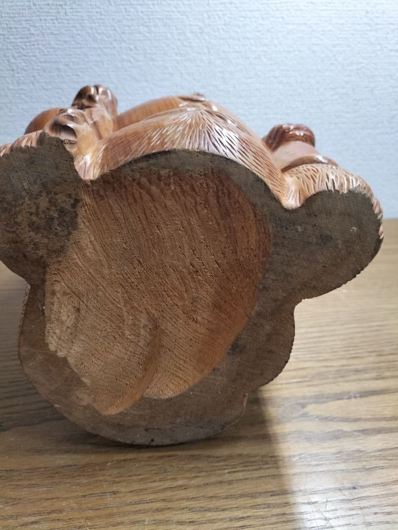 木製　狸の一刀彫りの彫刻　最終値下げ
