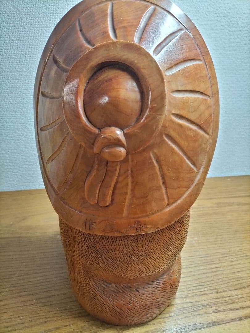 木製　狸の一刀彫りの彫刻　最終値下げ