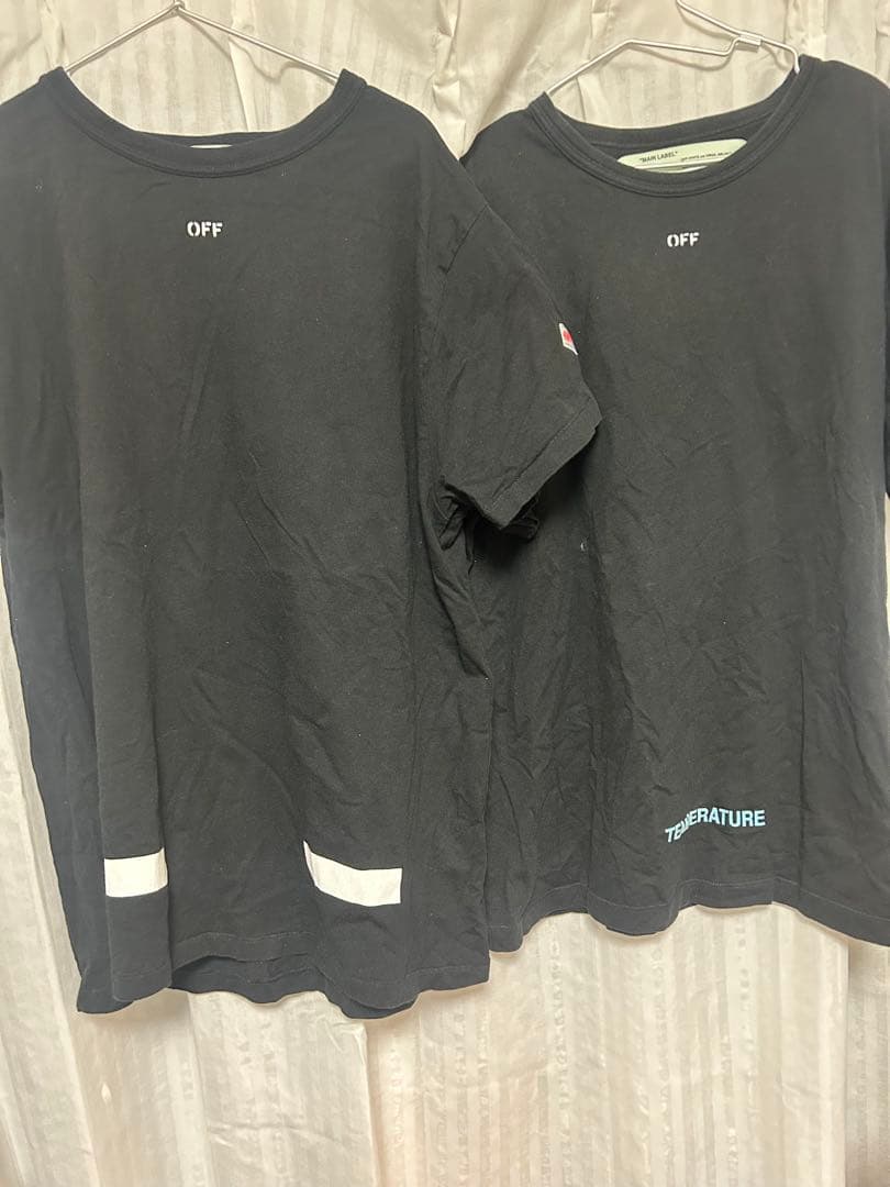 OFF whiteグラフィック Tシャツ 2枚セット MとL