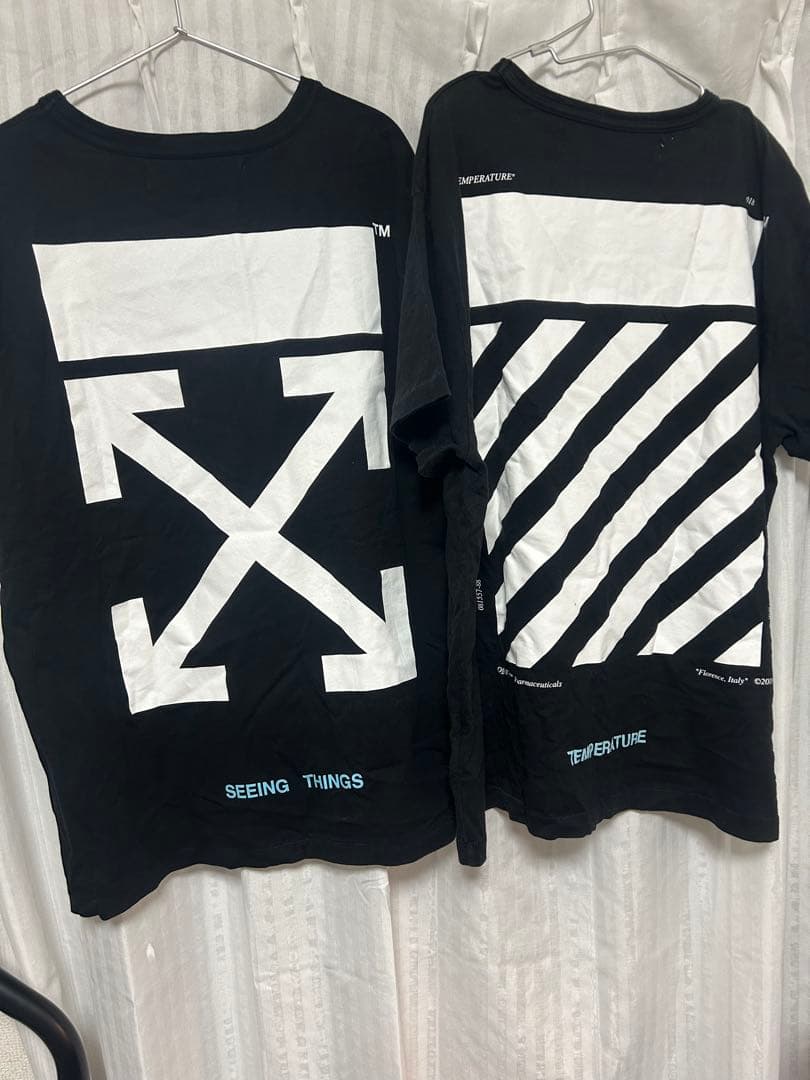 OFF whiteグラフィック Tシャツ 2枚セット MとL