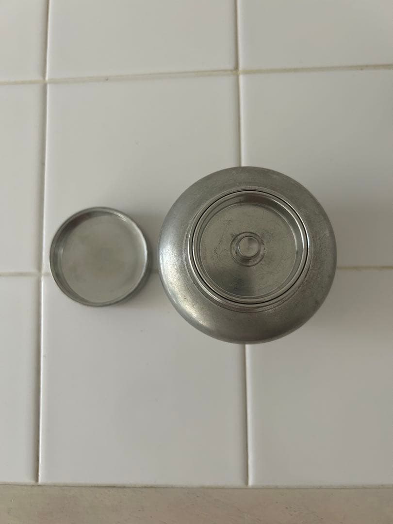 英祥堂製　茶筒　錫製