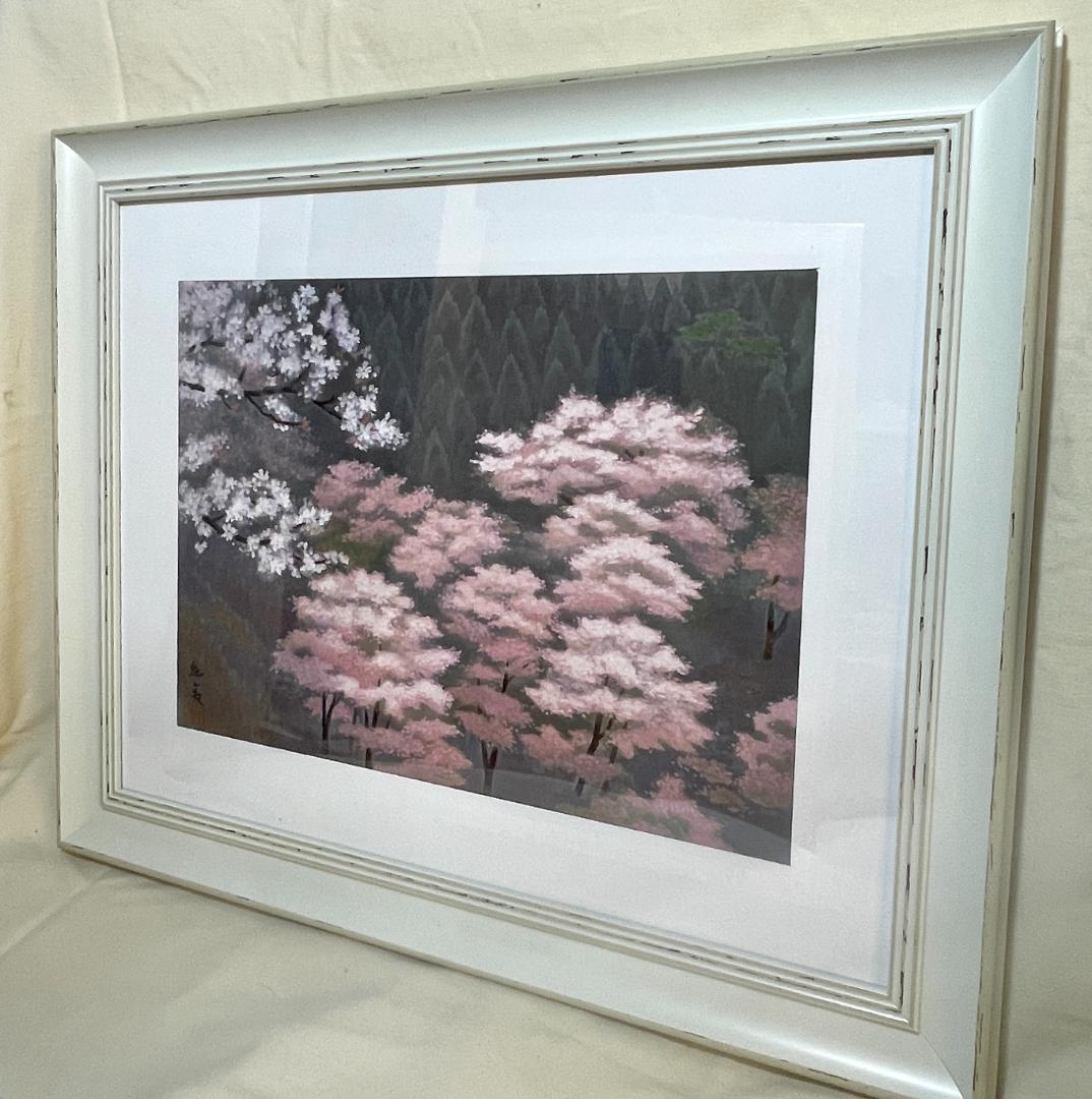 【新品】東山魁夷「吉野の春」 ポスター　複製画　日本画　風景画　高級額付
