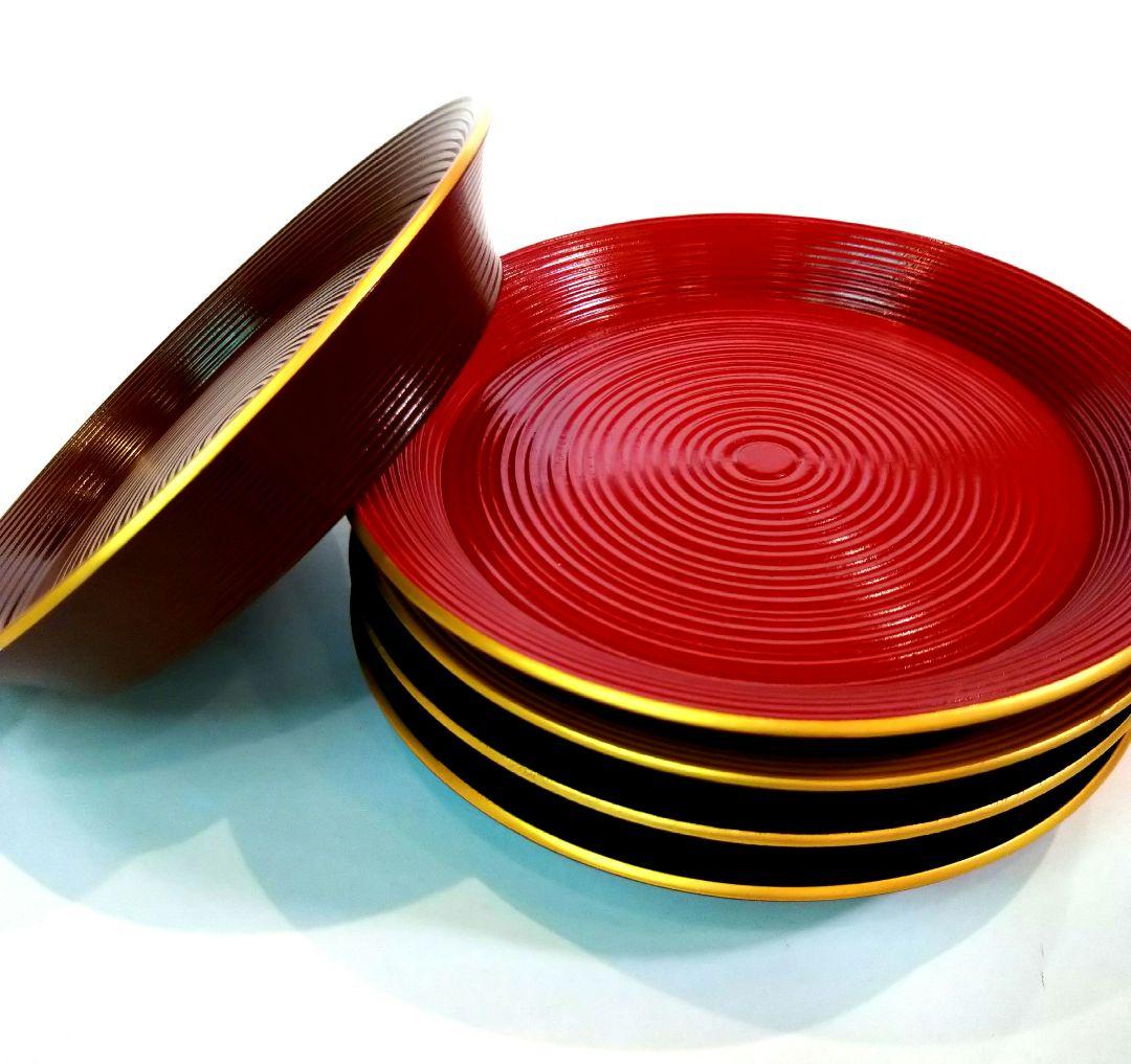 【茶道具】小丸盆 5枚組五色　哲工房 塗師　中村弘子