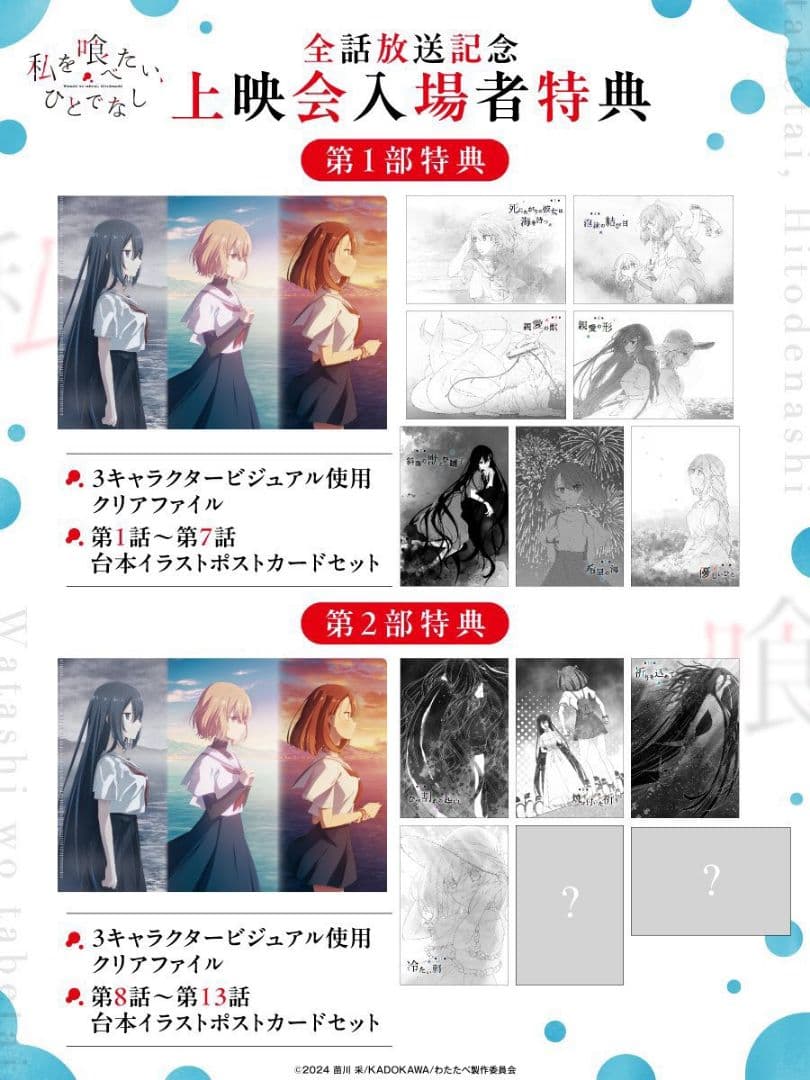 【非売品】わたたべ 上映会特典 台本風ポストカード クリアファイル