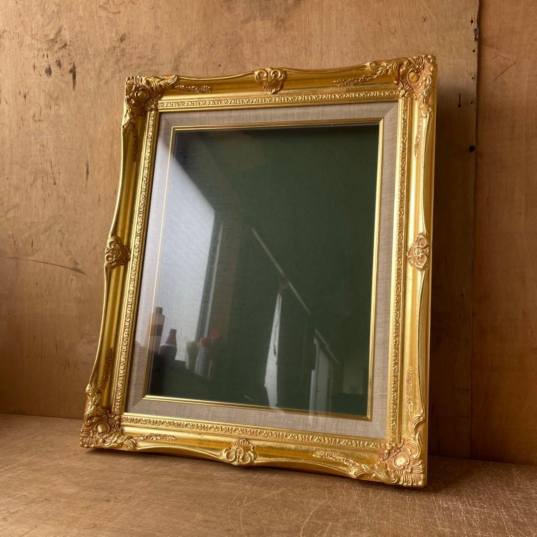 未使用　油彩額縁　フレーム　油絵用　F6号　アンティーク　ゴールド