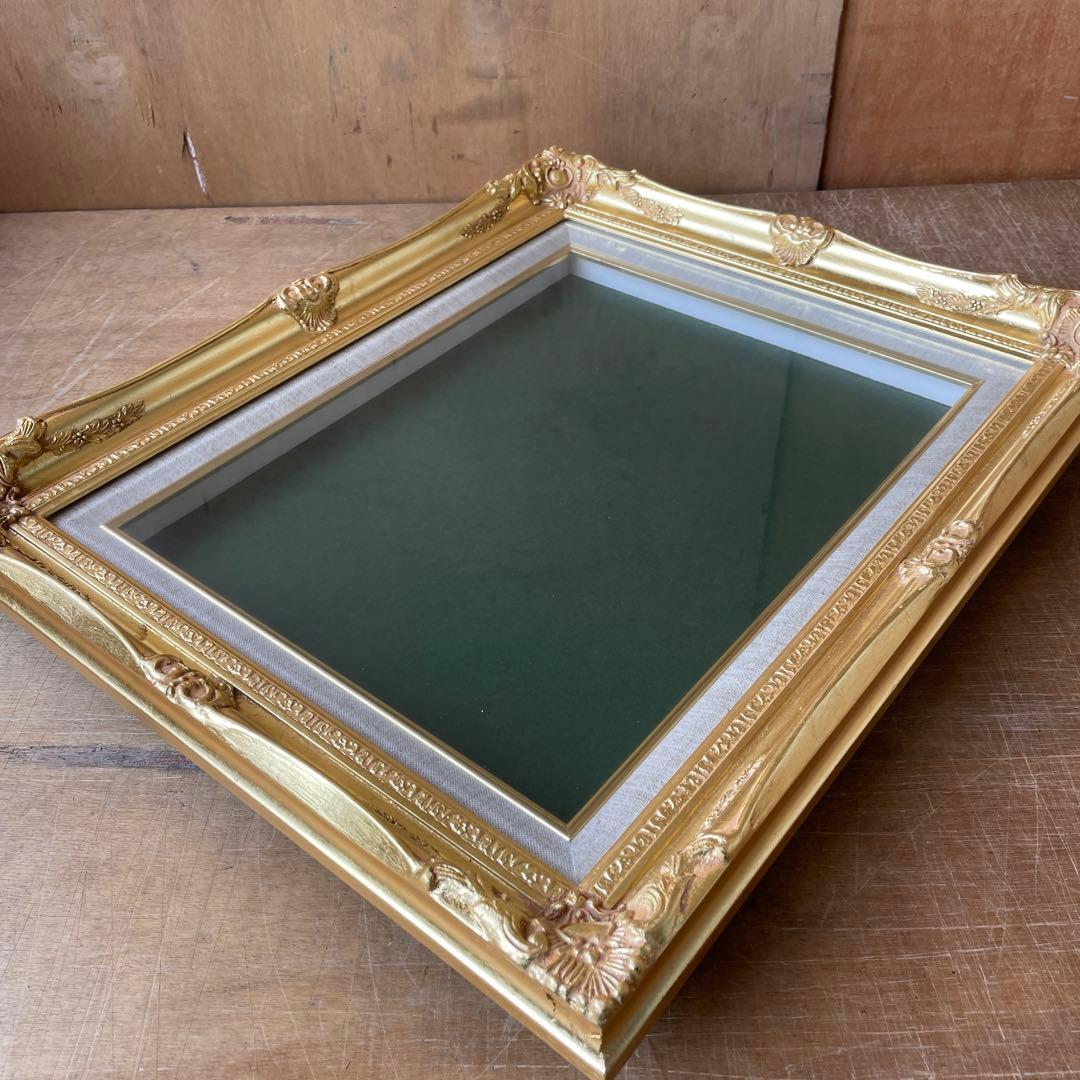未使用　油彩額縁　フレーム　油絵用　F6号　アンティーク　ゴールド