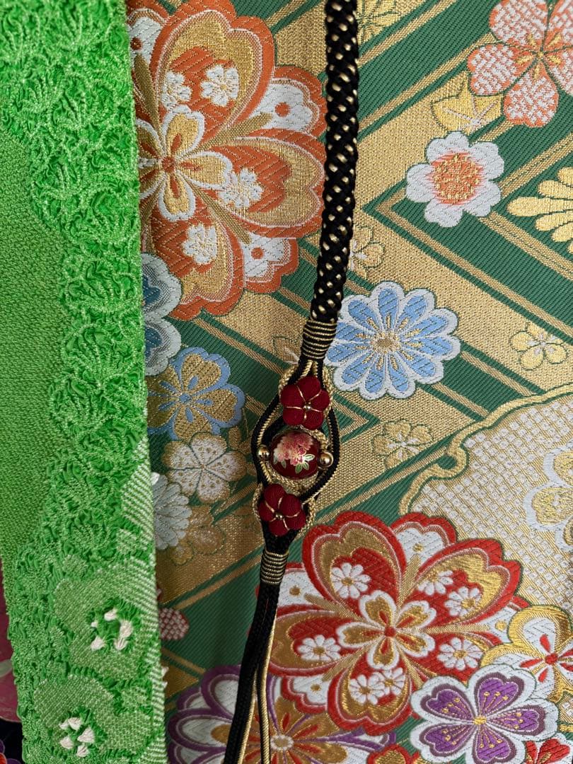 専用です　4点セットLサイズ松竹梅に牡丹菊模様刺繍振袖(684)