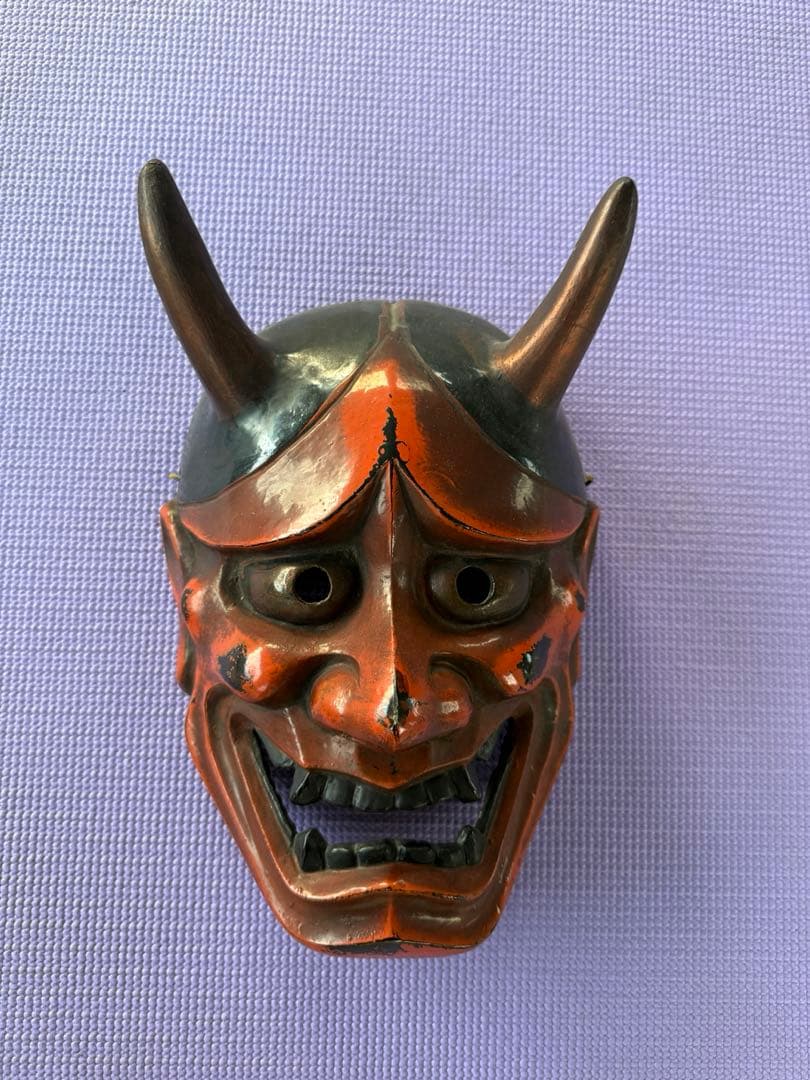 般若面 鬼の顔 木製マスク
