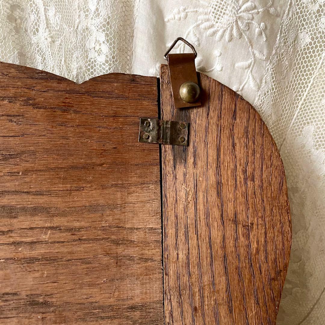 19世紀イギリスアンティーク壁掛け木製レターラック　家具シェルフステーショナリー