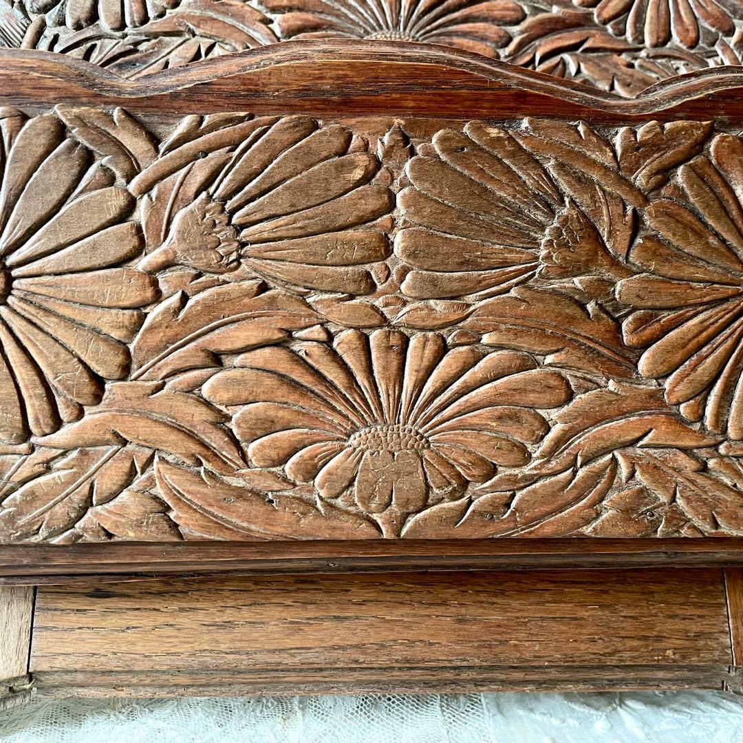 19世紀イギリスアンティーク壁掛け木製レターラック　家具シェルフステーショナリー