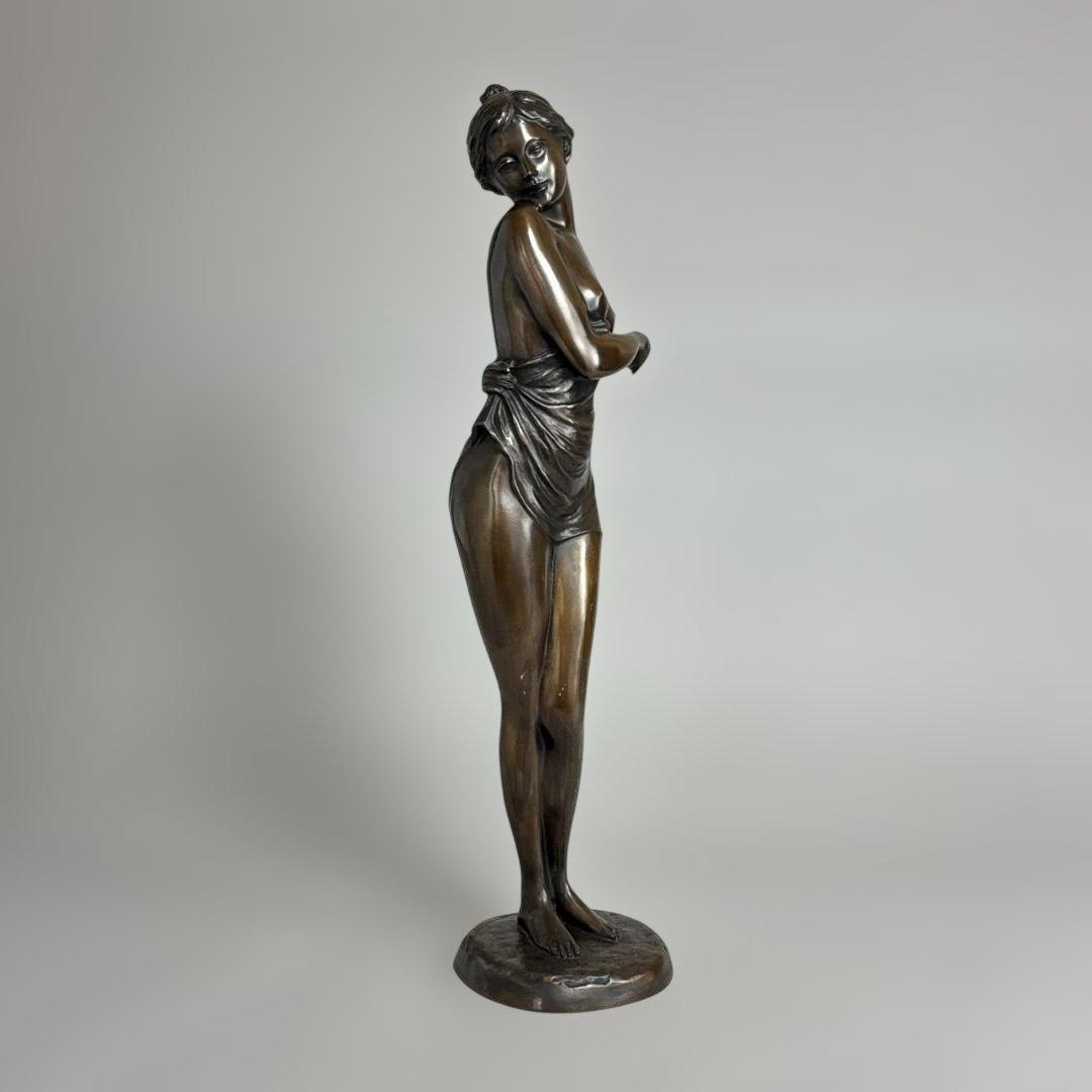 竹中正晴 ブロンズ像 女性像 裸婦 はじらい 高岡銅器 彫刻 高さ62cm 美術