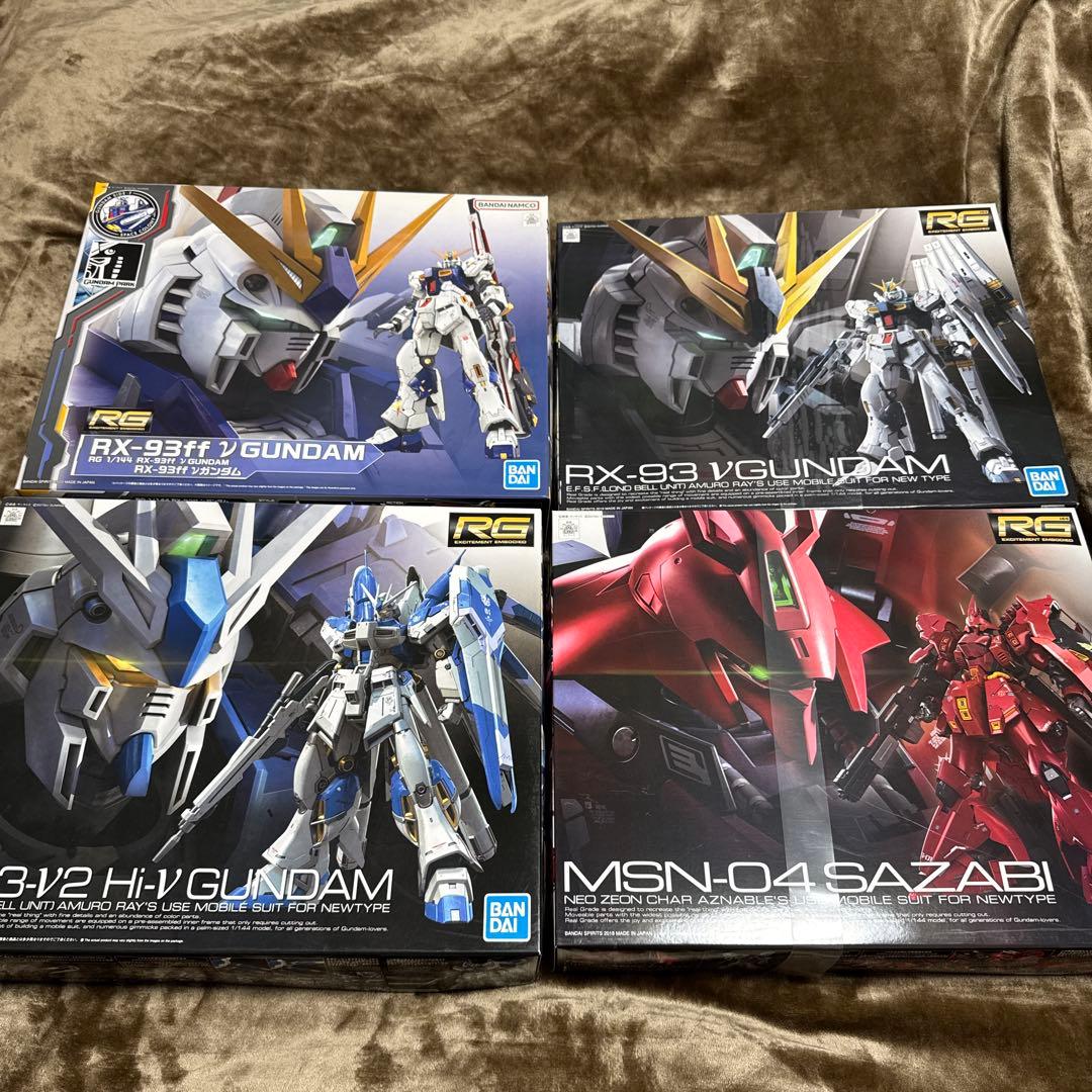 RG MGガンプラ7点まとめ売り HI-νガンダム F90 サザビー 福岡ν
