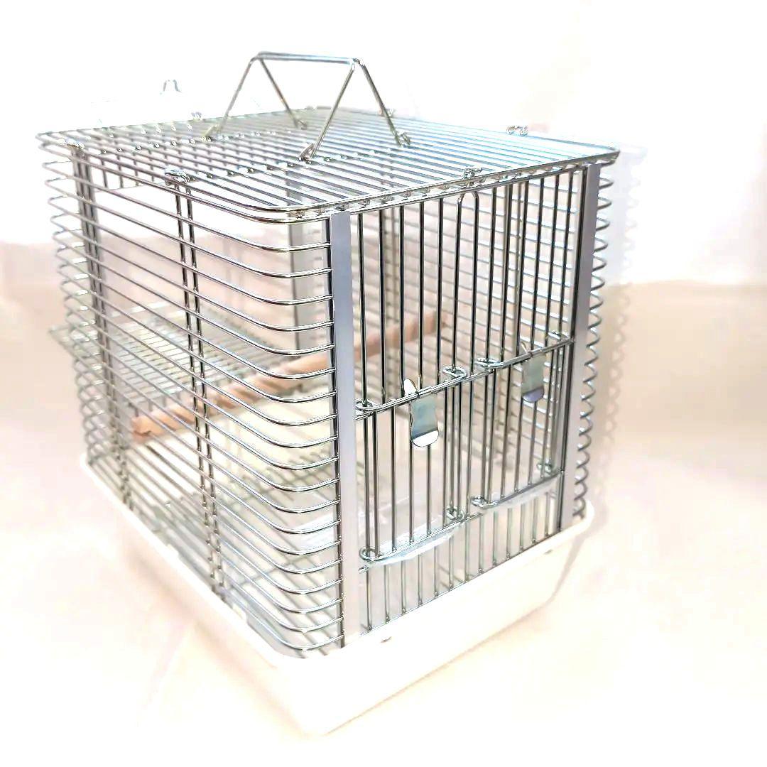 新品未使用　ホウエイHOEIステンレス製鳥かご　白