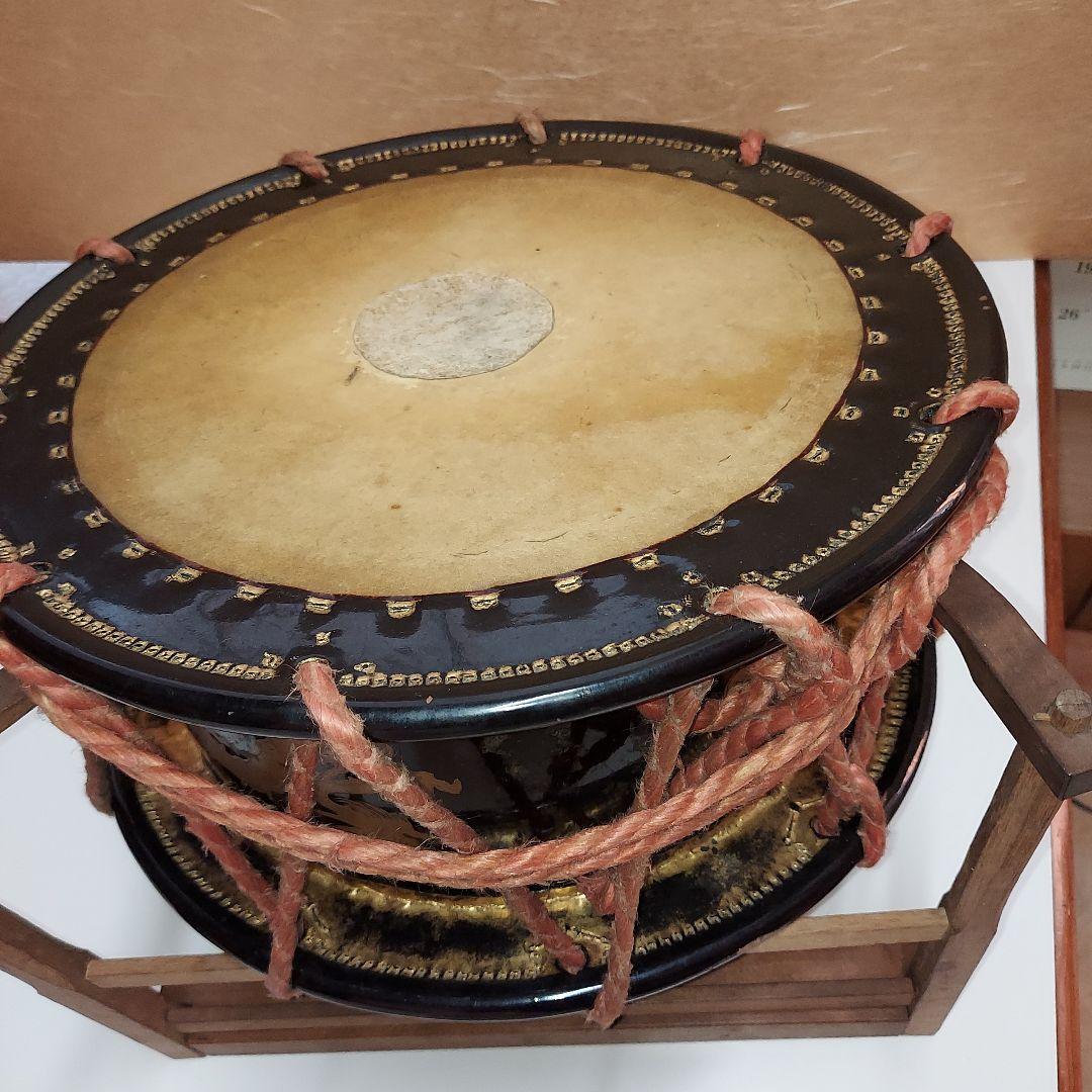 邦楽 / 締め太鼓 金蒔絵舞龍装飾 （スタンド付き）