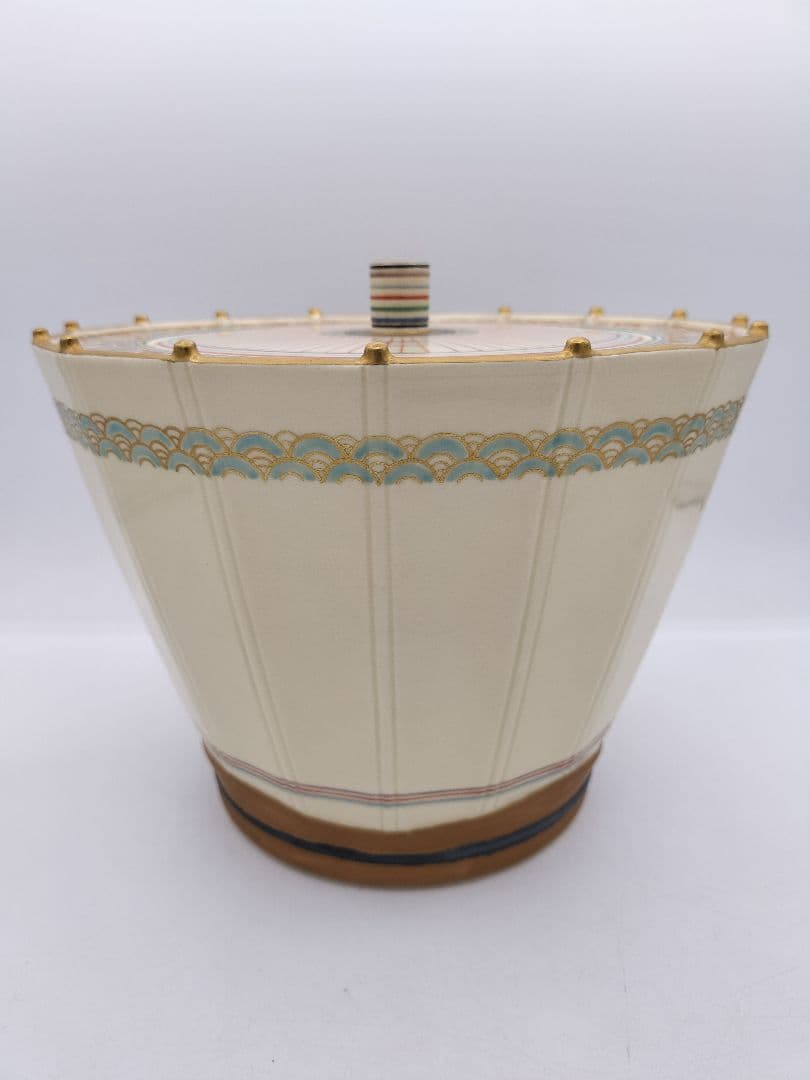 c279【新品・未使用】水指 仁清笠形 中村秋峰 木箱 茶道具