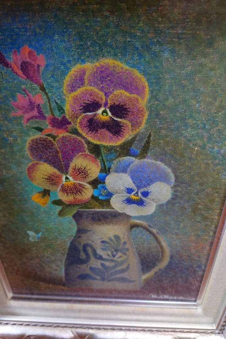 小原 稔 [ 訪れ ] 真筆 絵画 油絵 真作 油彩