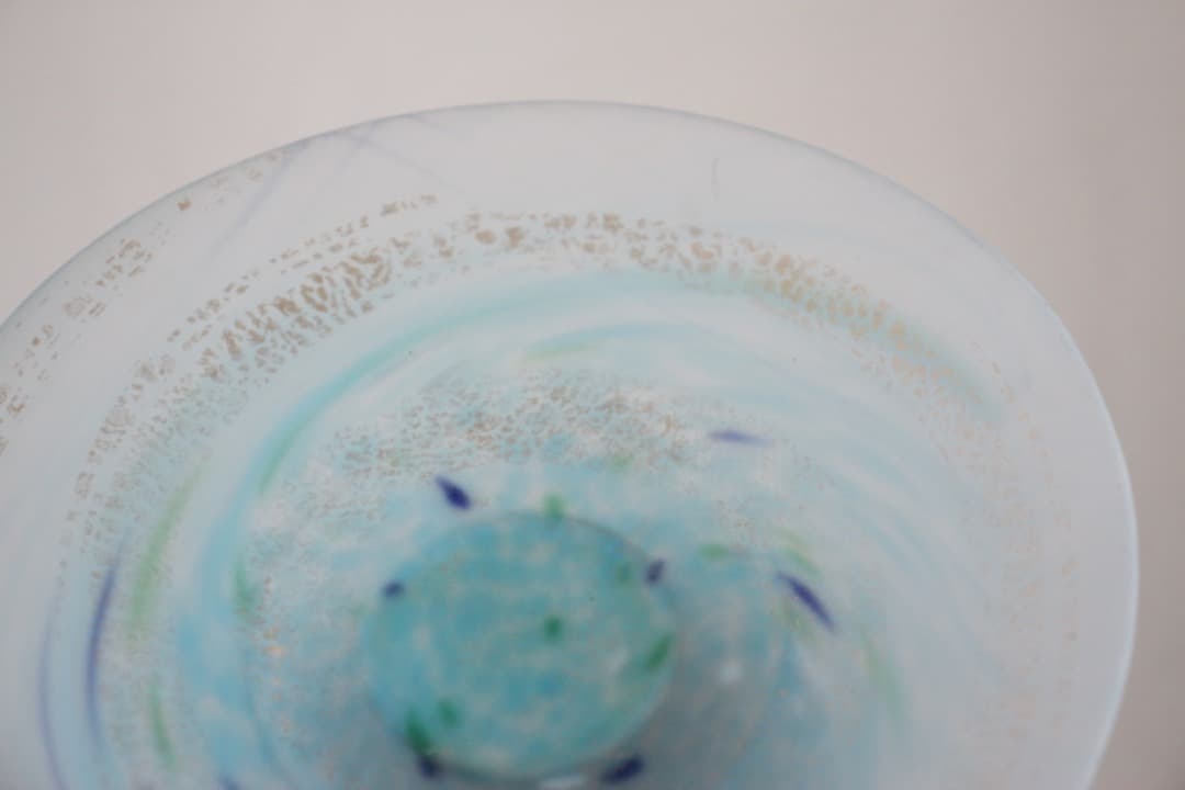 藤田喬平　金彩　手吹きガラス　彩鉢　ガラス皿　２客