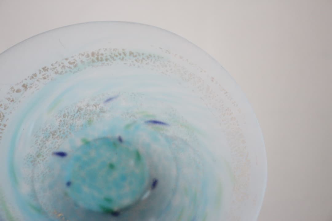 藤田喬平　金彩　手吹きガラス　彩鉢　ガラス皿　２客