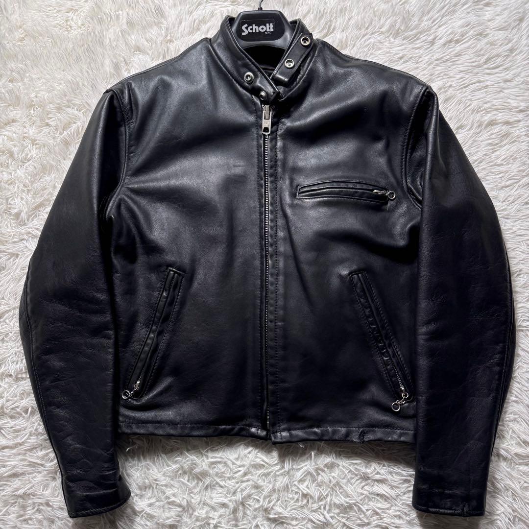 お*ん様 希少モデル✨ ショット ライダースジャケット ボアライナー 641E