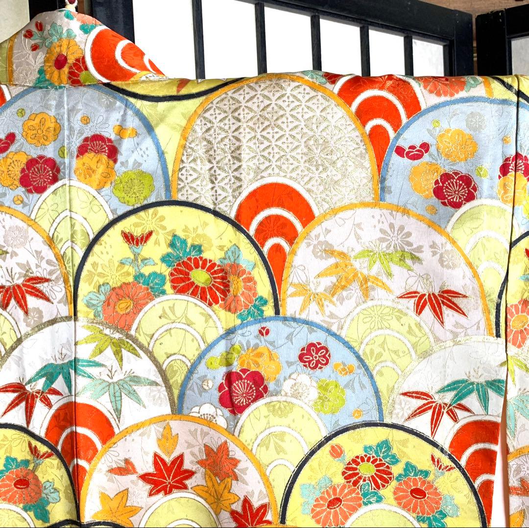 m*m様 【美品】振袖　正絹100% 5点　フルセット　身丈160cm 吉祥紋様