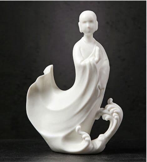 禅の意  加護を平安を保つ    陶磁器  仏手蓮の花香炉